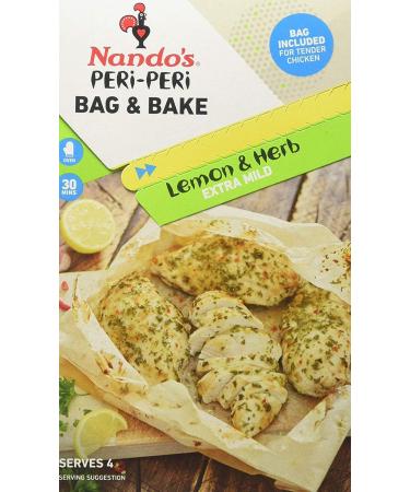 Nando's Bake & Bag Hot Varieties Medium Lemons & Herbs 20g (Pack of 6) - Buy Online on GoSupps.com