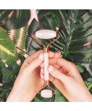 Naissance Rose Quartz Face Roller and Gua Sha Set - Facial Massage Tool for Women and Men - Buy Online on GoSupps.com