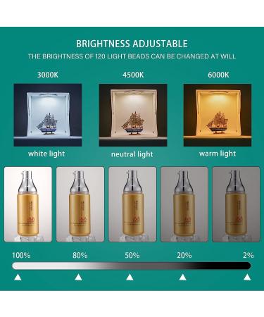 ZKEEZM 16x16 Light Box Photography Kit | 120 LED Lights, 6 Backdrops | Foldable Lightbox for Product Photography | Adjustable 3000-6500K Brightness - Buy Online on GoSupps.com