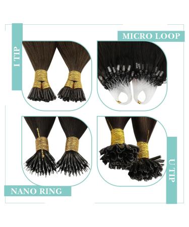 Youngsee Real Hair Bonding Extensions - Balayage U-Tip 1g 35cm Keratin Extensions for All Hair Types - #4/6/25 #4/6/22 - Ideal for Cancer Patients - Buy Online on GoSupps.com