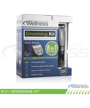 Men's 8-in-1 Rechargeable Shaver Grooming Kit | Full Trimmer Detail Trimmer Nose Trimmer Beard & Mustache Trimmer | International Shipping Available - Buy Online on GoSupps.com