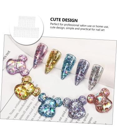 Beavorty 3 Nail Nail Polish Tools Manicure Tools Nail Color Display Card Nail Color Displaying Tool Clear Nail Color Displaying Tool Play Board Sample Bear Bow Tie - Buy Online on GoSupps.com