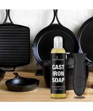 Culina Cast Iron Cleanser - Cleans & Protects Cast Iron Cookware Kosher Certified 8oz with Handle | Shop Internationally - Buy Online on GoSupps.com