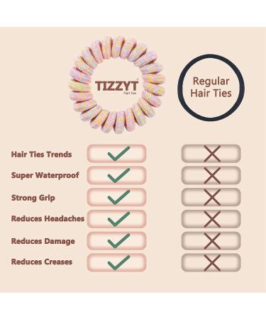 14 Pcs Women Ponytail Braid Hair Elastic Spiral Hair Ties - Multi-color Waterproof Coil Hair Accessories (Medium Size) - Buy Online on GoSupps.com