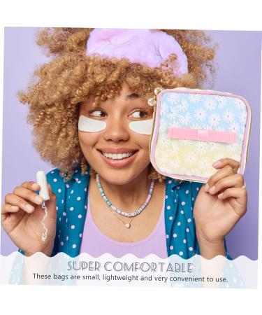 Plafope Women s Tank & Pillow Bag Set - Portable Lipstick & Cosmetic Bags for Menstruation - Fashionable Yarn Thorn Design - 2 Pieces - Buy Online on GoSupps.com