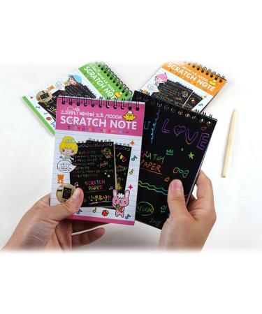 IFfree 16Pack Rainbow Scratch & Sketch Note Pads  Rainbow Scratch Mini Notes with Stylus Scratch Paper 10 Pages  Drawing Notepads Small Size.(Four Colours  with Four Stylus) - Buy Online on GoSupps.com