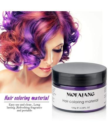 Mofajang Hair Wax Dye Styling Cream Mud - Purple | Washable Temporary Natural Hairstyle Color Pomade - Buy Online on GoSupps.com