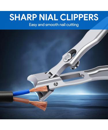 Lux German Nail Clippers for Men - UltraSharp Fingernail & Toenail Clippers with Catcher Ideal for Thick Nails Seniors & Travel - Silver - Buy Online on GoSupps.com
