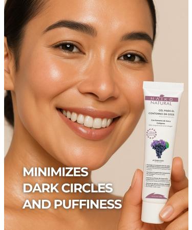 HAIKO NATURAL Revitalizing Eye Contour Gel. Reduces Puffiness & Dark Circles With Grape Extract (Antioxidants) and Collagen (Firmness & Elasticity). Fragrance-Free & Paraben-Free - 1.0 FL.OZ / 30g - Buy Online on GoSupps.com