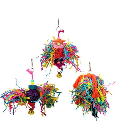 Balacoo 6 Pcs Parrot Toys Parakeet Bird Cage Wooden Toy Bird Toy Parrot Silk Balls Tool The Bird The Bell - Buy Online on GoSupps.com