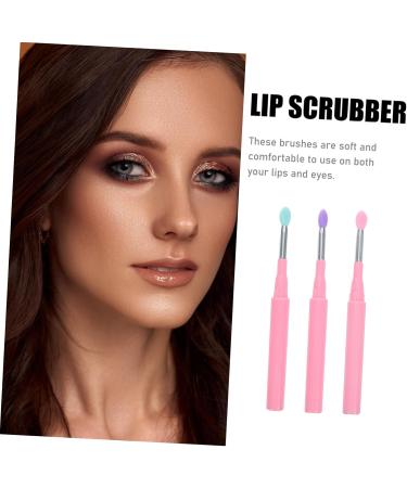 FRCOLOR Lip Brush Eyeshadow Brush Makeup Lip Brush Made of Silicone Lip Gloss Balm Applicator Lip Spoon Lipstick Brush with Cap Lip Forming Silica Gel Applicator Brush - Buy Online on GoSupps.com