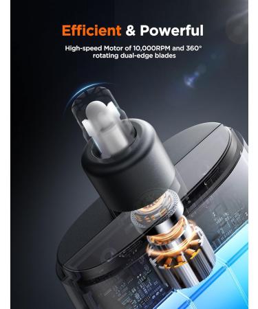 Portable Rechargeable Nose Hair Trimmer for Men & Women - LED Display 10 000 RPM Dual-Edge Blades Replacement Cutterhead Included - Gray - Buy Online on GoSupps.com