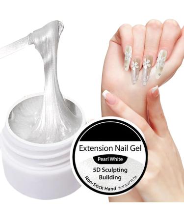  MLqkpwy 3D Nail Art Gel 8ml Pearlescent Non-Sticky UV Nail Gel with Solid 3D Sculpting For Women Beginners Manicurists Holidays Birthdays Christmas Weddings Dates Parties - Buy Online on GoSupps.com