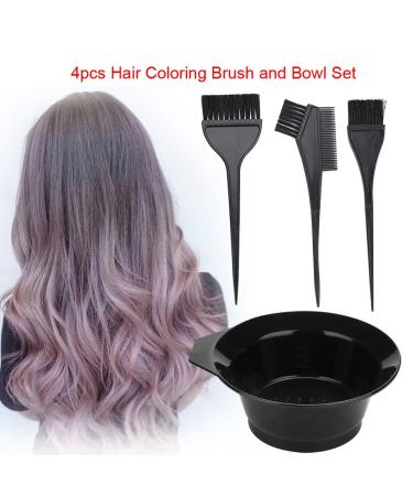 Eddwiin 4pcs Hair Color Brush and Bowl Set | Professional Hairdressing Tools for Salon Dyer & Perm - Buy Online on GoSupps.com