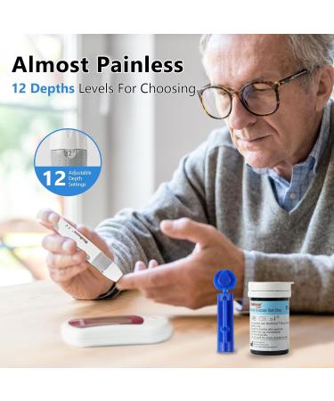 Buy Lancing Device for Diabetes Testing | 12 Depth Settings Pain-Free Push Button Ejector | International Shipping - Buy Online on GoSupps.com