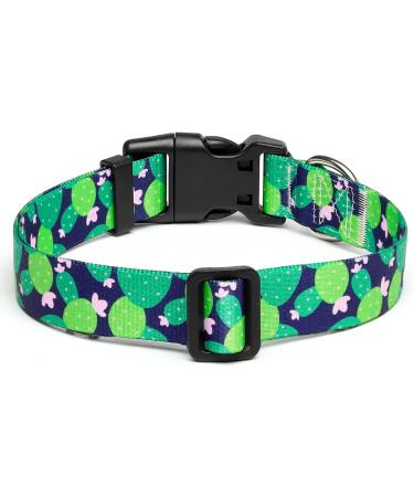 Buy Mercano Adjustable Dog Collar - Soft Nylon Comfortable & Stylish for Small & Medium Dogs (M Cactus) - Durable Patterned Design - Buy Online on GoSupps.com