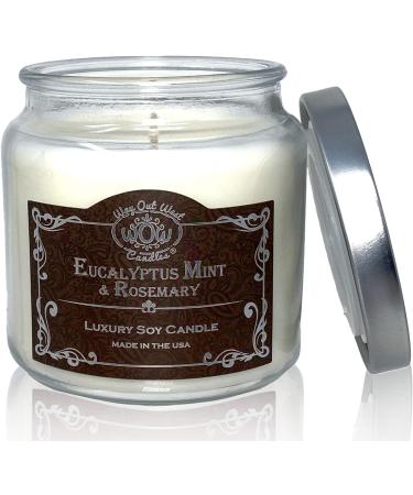 Aromatherapy Candles 18 oz - Long Lasting Eucalyptus Mint Scented Soy Candle | All Natural Handmade in the USA | 65+ Hours of Fragrance - Buy Online on GoSupps.com
