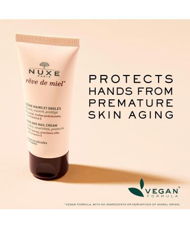 NUXE R ve de Miel Hand Cream - Honey-Infused Moisturizer with Shea Butter & Vitamin E for Dry Hands (1.7 oz) | International Shipping - Buy Online on GoSupps.com