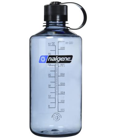 Nalgene Sustain Tritan BPA-Free Water Bottle Made with Material Derived from 50% Plastic Waste, 32 OZ, Narrow Mouth Grey