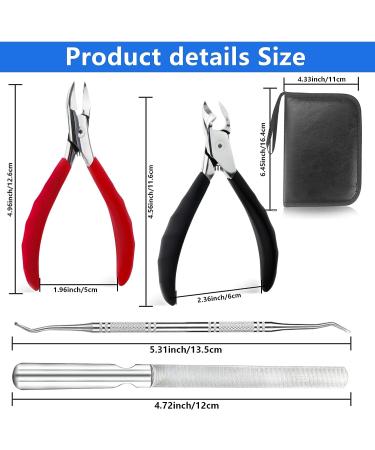 Professional Thick Toenail Clippers Set for Men, Women, and Seniors - Long Handle, Medical Grade Blades for Ingrown Nails - Heavy Duty Toenail Cutter Tool - Buy Online on GoSupps.com