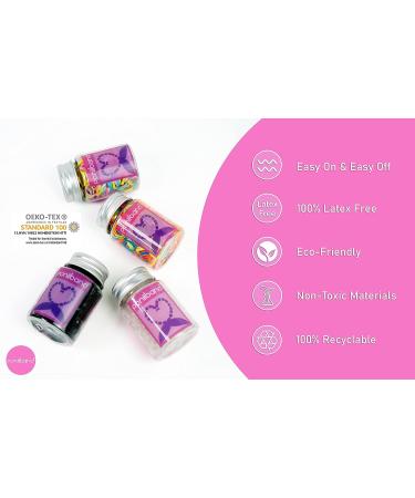 PONIIBAND Premium Latex-Free Hair Elastic Tie Bands - Midnight Black (2000 pcs) - Buy Online on GoSupps.com