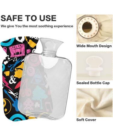 Naanle 2L Music Heat Bottle - Transparent Hot Water Bottle for Pain Relief & Therapy | Large Warmers for Bed Hands & Feet - Buy Online on GoSupps.com
