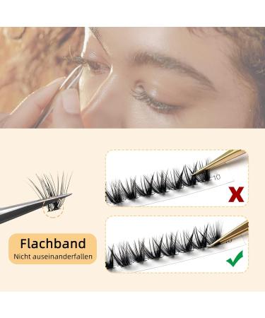 QueWel Cluster Lashes - 240 Pieces of 0.07D Curl DIY Eyelash Extensions (8-14mm Mix) for Natural Look - Single Cluster Eyelashes - Buy Online on GoSupps.com