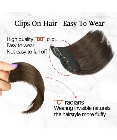 LNERATO 4 PCS Hair Toppers for Women Synthetic Clips in Hair Topper Invisible Clips in Hair Extension with Thinning Hair Adding Hair Volume Hairpieces for Daily Use(Double 4 inch and Double 8 inch Black Brown) 6 - Buy Online on GoSupps.com