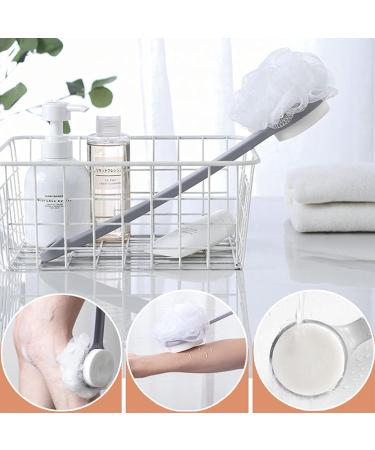2 Pieces Bathing Sponge Brush Set - Long Handle Back Brush & Massage Sponge for Improved Circulation & Fatigue Relief | Ideal for Spa-like Bathing Experience - Buy Online on GoSupps.com