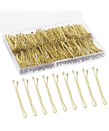 250Pcs 1.38 Inch Mini Bobby Pins  Small Blonde Bobby Pins Hair Bobby Pins with Storage Box for Kids Girls and Women Wedding Hairstyles (Blonde)