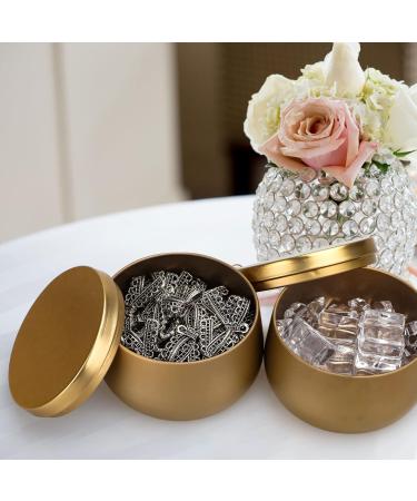Golden Candle Tin Cans 8 oz - 24 Pack | Candle Containers with Lids for Crafting, Storage, and Gifting - Buy Online on GoSupps.com