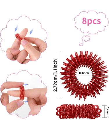 DSLSQD Acupressure Ball & Ring Set - 2 Hedgehog Massage Balls for Stress Relief & Hand Relaxation - International Shipping - Buy Online on GoSupps.com