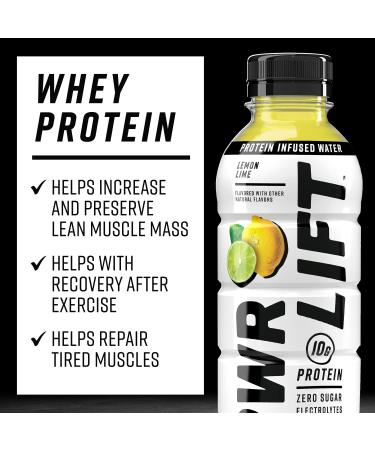 Whey Protein Water Sports Drink by PWR LIFT | Lemon Lime | Keto  Vitamin B  Electrolytes  Zero Sugar | Post-Workout Energy Beverage | 16.9 Fl Oz (Pack of 12) - Buy Online on GoSupps.com