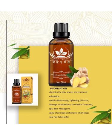 Buy 100% Pure Ginger Root Essential Oil - Lymphatic Drainage & Massage Oil for Blood Circulation & Muscle Relief - 2-Pack - Buy Online on GoSupps.com