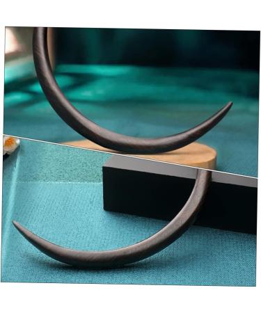 Ipetboom Moon Hair Clip Moon Wooden Hairpin Miss Manual Geisha Vintage Hair Stick - Buy Online on GoSupps.com