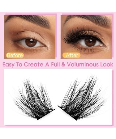 180PCS Wispy 3D Cluster Lashes - Fluffy Volume Faux Mink Eyelash Extensions (8-16mm Mixed) for Stunning Eyes | International Shipping Available - Buy Online on GoSupps.com
