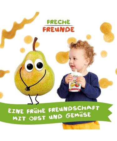 Cheeky Friends Organic Fruit Puree Squeeze Bags - Apple Pear & Passion Fruit | Vegan Gluten-Free 12 x 100g | Ideal for Babies & Toddlers 6 Months+ - Buy Online on GoSupps.com