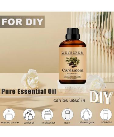 Wuvezrub Cardamom Essential Oils 120ML Pure and Natural Essential Oil for Aromatherapy Diffuser - Cardamom / 4 Fl Oz - Buy Online on GoSupps.com