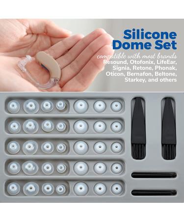 Hearing Aid Domes - Universal Earbud Replacements for BTE Sound Amplifiers - Small, Medium, Large & X-Large Sizes - Buy Online on GoSupps.com