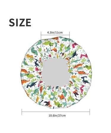 Kadiman Dinosaur Shower Cap for Women - Reusable Waterproof Hair Cap for Long Hair - Buy Online on GoSupps.com