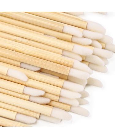 200pcs Disposable Bamboo Handle Lip Brushes - Eco-Friendly Lipstick & Lip Gloss Applicators | Makeup Tools for Perfect Application - Buy Online on GoSupps.com