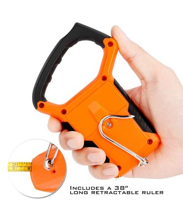 KastKing Fish Scale  Water Resistant Digital Scale with Ruler  110lb Capacity  Dual Mode  Pounds/Ounces & Kilograms  Light  Strong ABS Frame  Non-Slip Handle  Retractable 38 inch Tape Measure - Buy Online on GoSupps.com