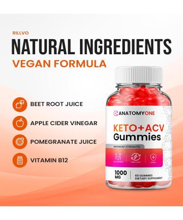 AnatomyOne ACV Gummies with B12 & Beet Root Juice - 60 Count Dietary Supplement for Men & Women - Buy Online on GoSupps.com