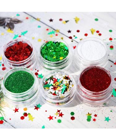Buy Christmas Nail Art Glitter Sequins | 3D Holographic Winter Snowflake Accessories | International Shipping - Buy Online on GoSupps.com