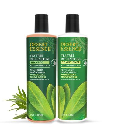 Buy Desert Essence Tea Tree Replenishing Conditioner - 12.7 Fl Oz | Peppermint Yucca Eucalyptus Oil Vitamin E Keratin & Murumuru Butter for Dull Hair | Reduce Breakage & Flaking - International Shipping Available - Buy Online on GoSupps.com