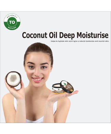 Coconut Oil Deep Moisturizer 6oz | 100% Natural Ingredients for Skin & Hair | Best Hydration Solution - Buy Online on GoSupps.com