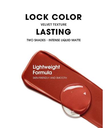 Matte Lipstick & Lip Gloss Set | Long Lasting & Pigmented in C08 Brownish Red - Buy Online on GoSupps.com