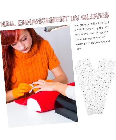 FOMIYES 10 Pairs Nail Gloves Uv Protection Gloves for Manicures Gel Nails Gloves Uv Lamp Glove for Gel Nails Gel Manicure Uv Gloves Nail Gel White Anti- Polyester Miss - Buy Online on GoSupps.com
