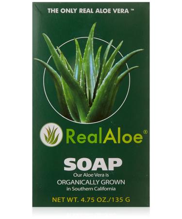 Real Aloe Organically Grown Aloe Vera Skin Bar Soap, 4.75 Oz