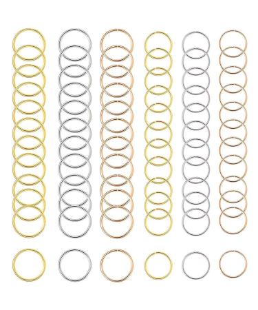 Natuce 180 pieces hair rings braid rings hair clips hair charms hair loops clips hair bands braiding rings for punk hip-hop diy hairstyle decoration 3 colors / 2 sizes